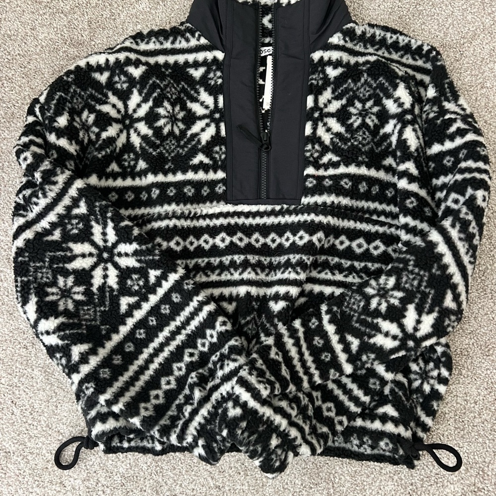 DSG Black and White Nordic Pattern Women's Sweater - Size S